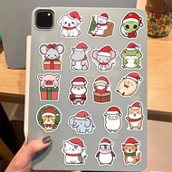 50pcs/lot Cartoon Animal Stickers Christmas Theme Animal Stickers Student Stationery Decorative Stic