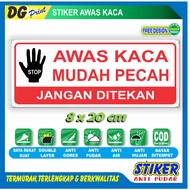 New anti-fade stickers beware of glass, easy to break, sticker warning easy to break, glass door dis