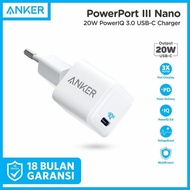 asli wall charger anker powerport iii 20w a2631 - nano a2633 - cube