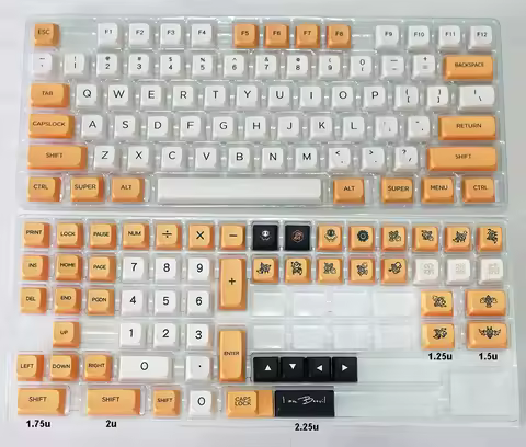 XDA Keycaps Milk and Bee PBT for Cherry MX Switches Fit 61 63 64 67 68 84 87 96 104 108 GH60 GK61S F