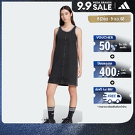 adidas ไลฟ์สไตล์ ชุดกระโปรงเสื้อกล้ามผ้าเดนิม Adicolor 3-Stripes ผู้หญิง สีดำ JD3108