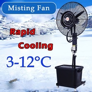 Mist Water Spray Cooling Fan Misting Fan Strong Wind Air Conditioning Humidifier Industrial Stand Fa