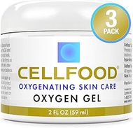 Cellfood Oxygen Gel - 2 fl oz, Pack of 3 - Provides Moisture &amp; Protection, Decreases Appearance of Fine Lines - Aloe Vera, Lavender Blossom Extract, Cellfood &amp; Glycerine - Hypoallergenic, Non-GMO