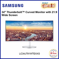 SAMSUNG C34J791WTE 34" Thunderbolt 3 Ultra-Wide QHD Curved Monitor [LC34J791WTEXXS] (Global Cybermind)