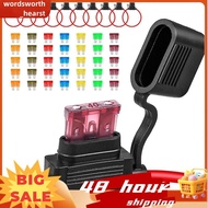 10Pack Inline Fuse Holder 12V,12 AWG Waterproof Fuse Holder with 35Pcs (5A/7.5A/10A/15A/20A/30A/40A)