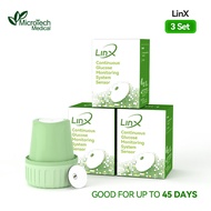 MicroTech LinX CGM 3Sets Continuous Glucose Monitoring 24/7 Real-Time Glucose Monitor for 45 Days No