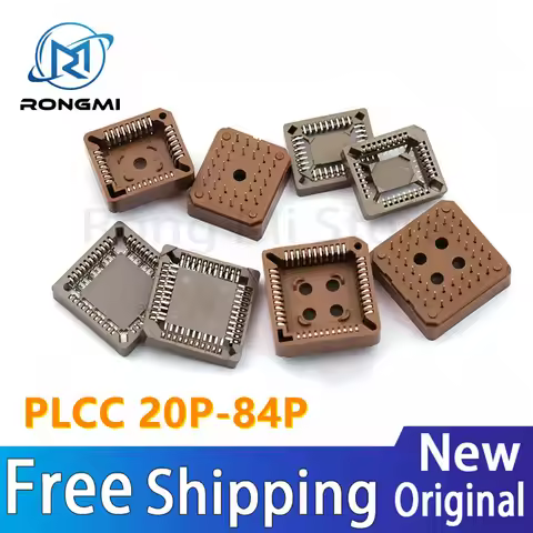 5Pcs PLCC IC Socket PLCC20 PLCC28 PLCC32 PLCC44 PLCC52 PLCC68 PLCC84 SMD DIP PLCC Socket Adapter In 