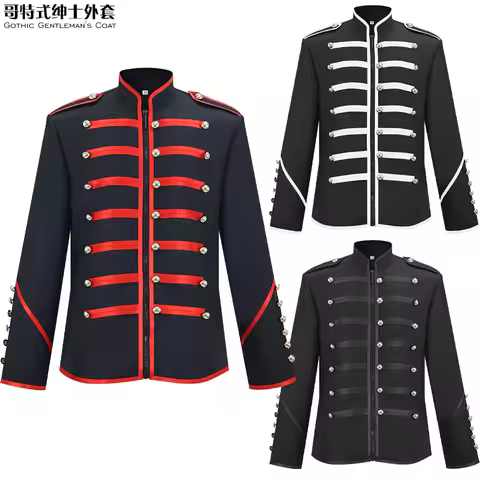 Cosplay Costume Medieval Gothic Men's Coat Steampunk