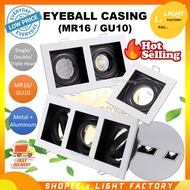 Eyeball Fitting GU10 MR16 Recessed Casing Round / Square Eyeball Frame Single Double Triple Black/White LED Bulb Mentol