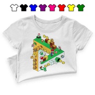 Super Mario Bros Penrose Triangle T Shirt BoyBudak Girl Kanak 100 Cotton Fashion Unisex Baju Viral