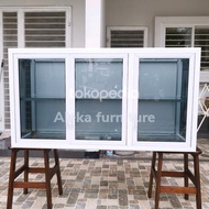 Lemari Dapur Gantung Aluminium Putih/Kitchen Set Atas Anti Rayap &amp; Air Ginoboy526