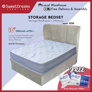 3336 Divan/Storage Bed Frame | Frame + 10" Pocketed Spring Mattress Bedset Package