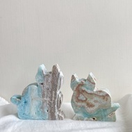 猫猫形狀異極礦擺設. 細尺寸猫猫
