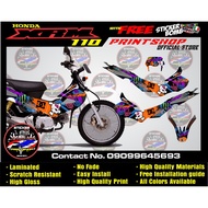 ☫XRM 110 Honda carb full set sticker decals Durable and High Quality materials