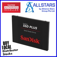 (ALLSTARS : WE ARE BACK PROMO) SanDisk 240GB SSD Plus int 2.5  SATA3 SSD (SDSSDA-240G-G26) (Local Warranty 3years with Local Distributor Convergent or Vector Magnetic)