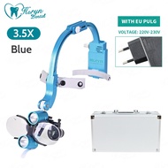 Dental LED Head Light Lamp 2.5X 3.5X Dentisit Surgical Headlight Magnification Binocular Loupes For