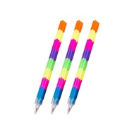 ATM.Medan Creative Rainbow PENCIL Building Blocks 8 Knots PENCIL/ MECHANICAL PENCIL/ CHILDREN'S PENC