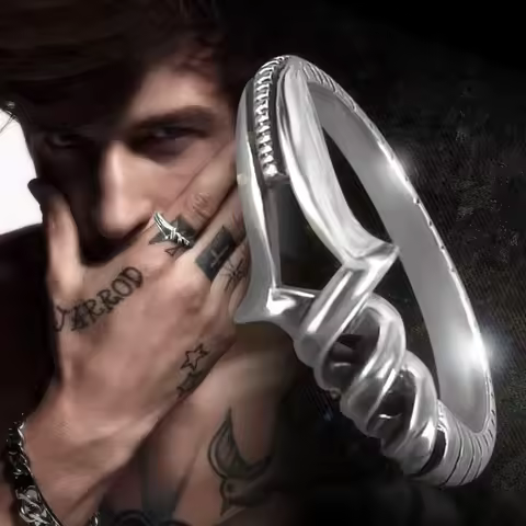 Spear Of Longinus Ring For Women Vintage Silver 925 Sterling Silver Finger Ring For Party Personalit