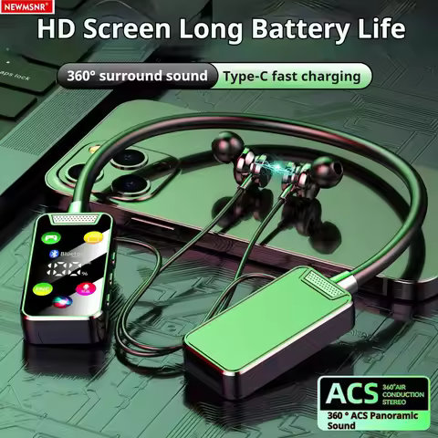 HD Screen Surround Sound Neckband Long battery Life Earphones Wireless Bluetooth Headphones Sports G