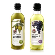 Korean CJ BEKSUL Extra Virgin 100% Pure OLIVE OIL (900ml) / GRAPESEED OIL (900ml) From Spain