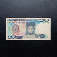 Uang Kertas Kuno Indonesia Rp 1000 Rupiah 1987 Sisingamangaraja TP11sb