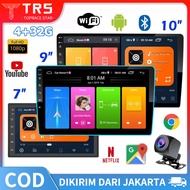 (Dikirim Dari Jakarta) Head Unit Android 9 Inch TV Mobil 7 9 10 Inch Android 12 Radio Stereo Mobil 2GB/4GB RAM 32GB ROM Bluetooth WiFi GPS Navigasi Head Unit Dengan Layar IPS