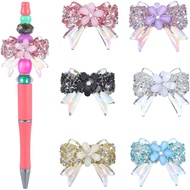 Manik-manik Kristal untuk Pen, Kit Pembuatan Gantungan Kunci, 6PCS Manik-manik Kristal Besar 38×32 m