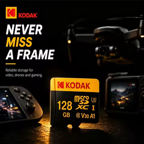 Kodak Micro SD Card 32 64 128 256GB U3 A1 V30 Class 10 High Speed TF Card for Gaming Phone Camera Dr