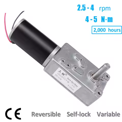 GW31CT 2.2RPM 5RPM DC 24V 12V 5Nm Worm Gear box Reducer motor Electric High torque DIY car tank mode