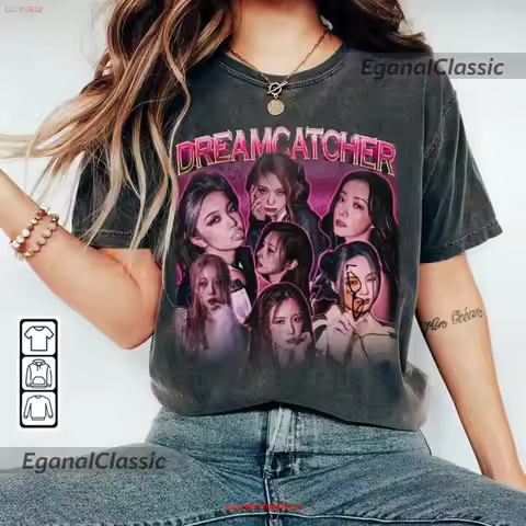 Dreamcatcher Kpop T Shirt Album SweaT From Us Vintage Retro Music s Fan Kpop1105KD long or short sle