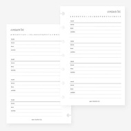 Mini Happy Planner Contacts List Planner Insert Agenda Refill for 7-Discs Notebook 4.6 x 7