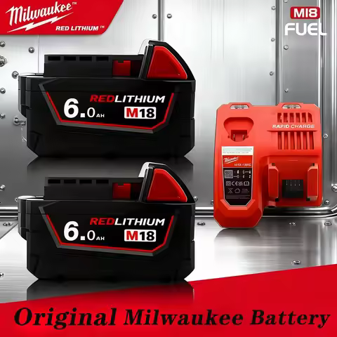Milwaukee Original Battery 6.0Ah M18 M18B6, 18V Milwaukee 48-11-1860, 48-11-1850, 48-11-1840 Tool Li