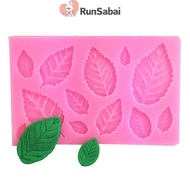 RunSabai 3D Mini Rose Flower Leafs Silicone Mold DIY Fondant Chocolate Sugarcraft Cake Decor Baking 