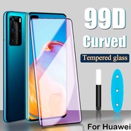 UV Glue Liquid Full Cover Anti Blue Purple Light Tempered Glass Screen Protector For Huawei P30 Pro P40 Pro Mate 20 pro