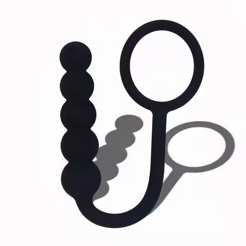 New Belt Ring Silicone Pull Beads Back Court Anal Plug Progressive Five Consecutive Anal Beads Flirt