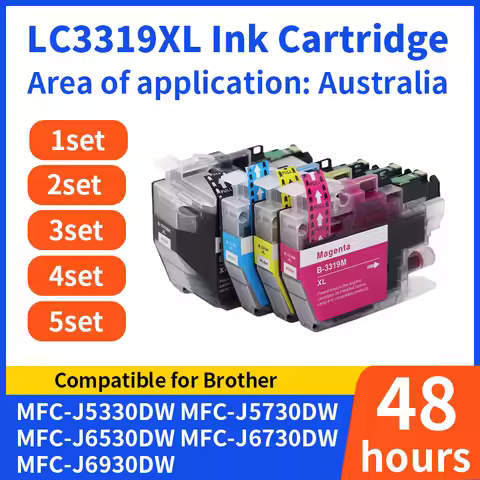 1~5set LC3319 LC3319XL 3319XL Ink Cartridge Compatible For Brother MFC-J6730DW J6930DW J5330DW J5730