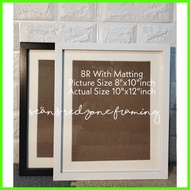 ◈ ① SRF Picture Frame With Matting 8R / 8x8 / 6R / 5R / 4R - Wall Decor Graduation picture Frame
