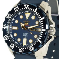 SEIKO 5 SRP605J2 SRP605J SRP605 Sports Automatic 24 Jewels Blue Dial Stainless Steel 100M Men's Watch