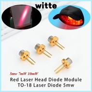 WITTE DIY High Power Burning Infrared, Lab 650nm Tripod Red Laser Head Diode Module, 3V 5V 5mW 7mW 1