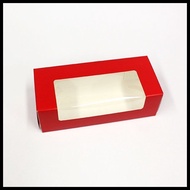 3 1/2 x 8 1/8 x 2 1/2 Pre-formed Loaf Box Pastry Box With Window 5 Pieces