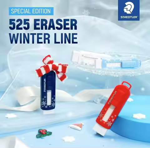 Staedtler 525 Eraser From Germany Is Environmentally Friendly, PVC Free, Debris Free, and Can Be Pus