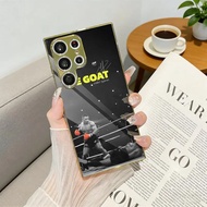 Mike Tyson Phone Case Luxury Electroplated Metal Frame Phone Case for Samsung S25 S24 S23 Ultra Slim