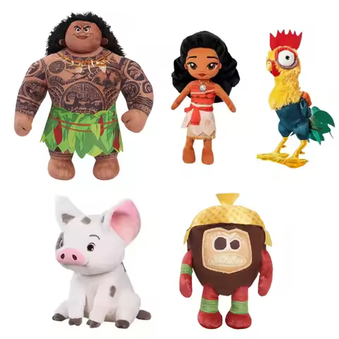 Disney Movies Moana Plush Toys Cute Moana HeiHei Pua Pig Maui Stuffed Plush Dolls Toys Gifts for Chi