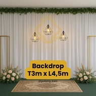 T3m x W4.5m Backdrop Already Sewn for Engagement Decoration Aqiqah/ Birthday/ Other Event/ Backdrop 