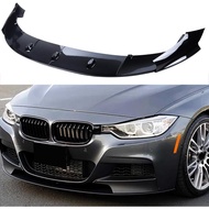 Front Glossy Black Bumper Lip Compatible with 2011-2016 BMW F10 528i 535i 550i M Sport,4PCS PP Spoil