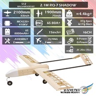dwhobby Electric oil-driven fixed-wing model aircraft remote control model2.1M Large Wing Span Light