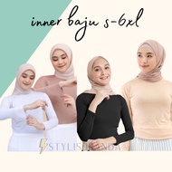 Inner Baju S to 6XL Inner baju lengan panjang high quality cotton