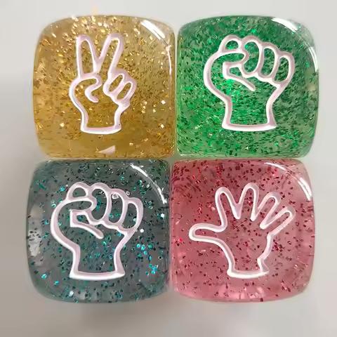 5 PCS Random Colors Mora Dice Creative Design 20*20 mm Finger-guessing Game Accessories