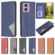 For Moto G34 Case Leather Phone Wallet Case For Motoroal MOTO G04 G24 G34 G14 4G G54 G84 5G G 34 04 Cover Case