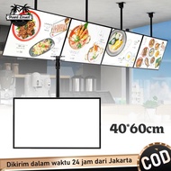 40 x 60 cm LED Cafe Menu Board Bracket Slim Frame LED Light Box Illuminated Poster Display LED